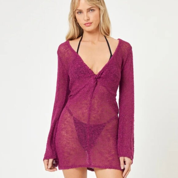 L Space - Palisades Cover-Up - Mulberry - Picture 4 of 4